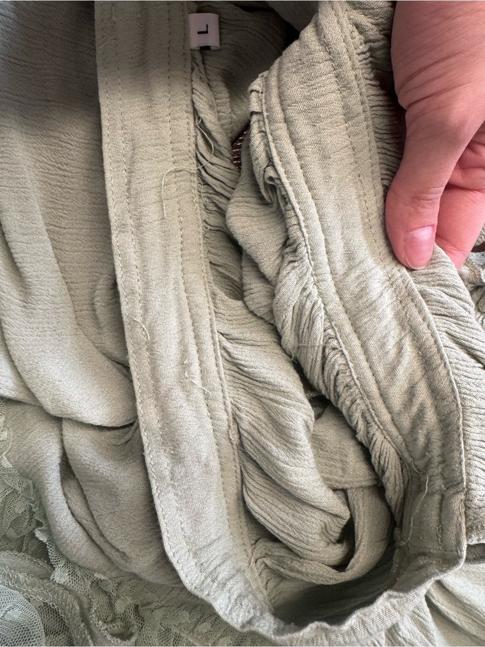 Mint Green High-Low Ruffle Dress - Picture 4 of 5